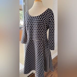 Boden Women’s Navy Blue/Tan Fit and Flare Size 18!